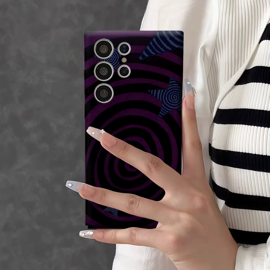 Stoßfeste Doppelschicht Handyhülle mit Lila Spiral-Sternenhimmel Design für Samsung Galaxy S26 S25 S24 Ultra Plus - Bild 5