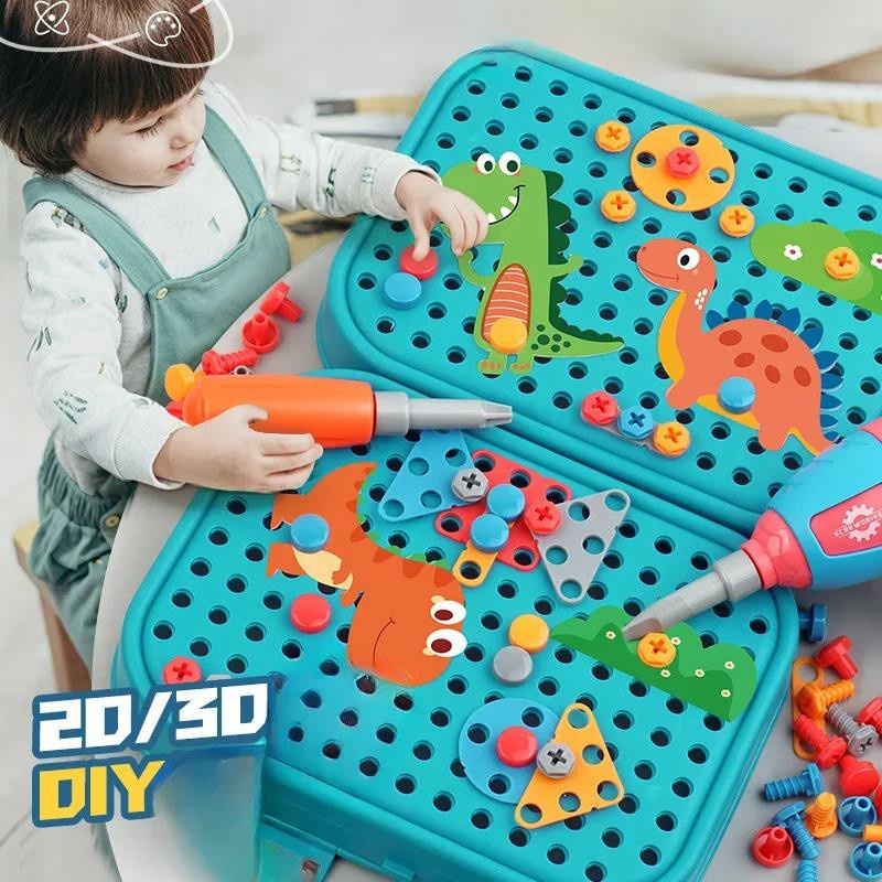 Yiran toy Werkzeugkasten Elektrische Bohrmaschine 3D Puzzle Spielzeug ab 3 Jahren - Bild 1