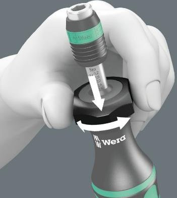 Wera Kraftform Drehmoment-Schraubendreher 7440 mit Rapidaptor Schnellwechselfutter 0,3 - 1,2 Nm in Schwarz-Grün - Bild 2