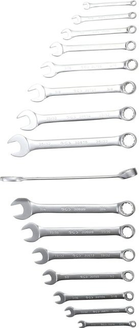 BGS Maul-Ringschlüssel-Satz aus Chrom-Vanadium in Silber, 25-teilig, SW 6 - 32 mm - Bild 2