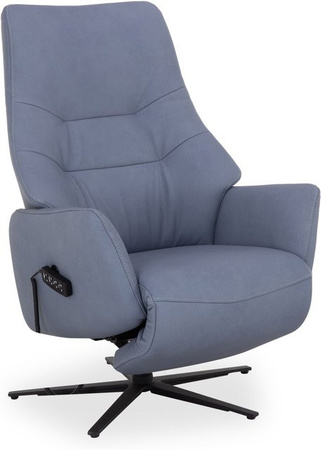 Relaxsessel Mondo Cancun in Anthrazit mit Lederbezug und Metallgestell, B/T/H: 75 x 54 x 114 cm