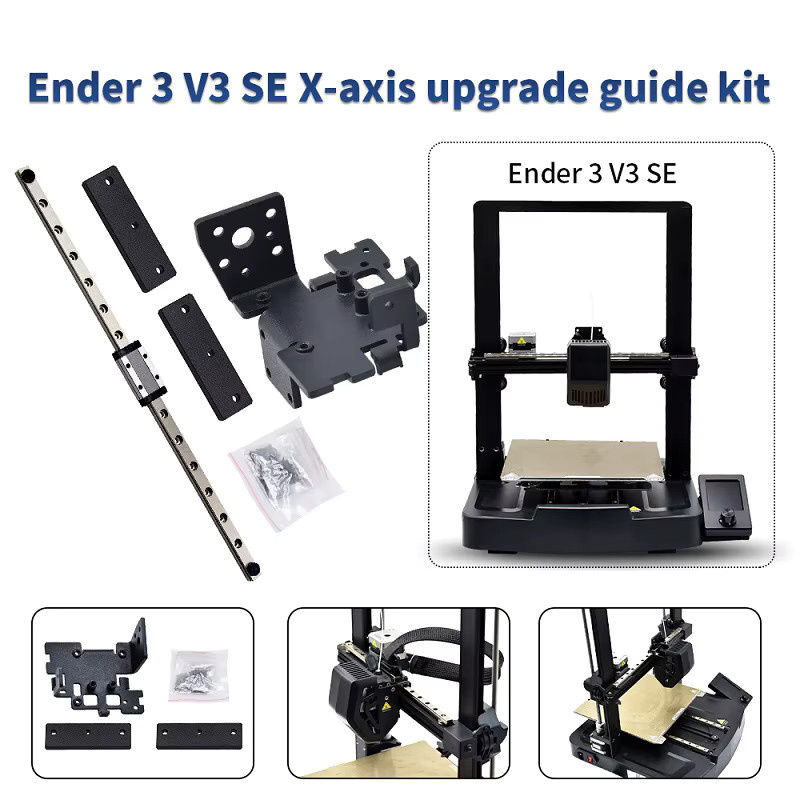 Creality Upgrade-Kit für Ender 3 V3 KE und Ender 3 V3 SE mit Dual-Y-Achse und MGN9H 300mm Linearführungsschiene für die X-Achse in Schwarz - Bild 5