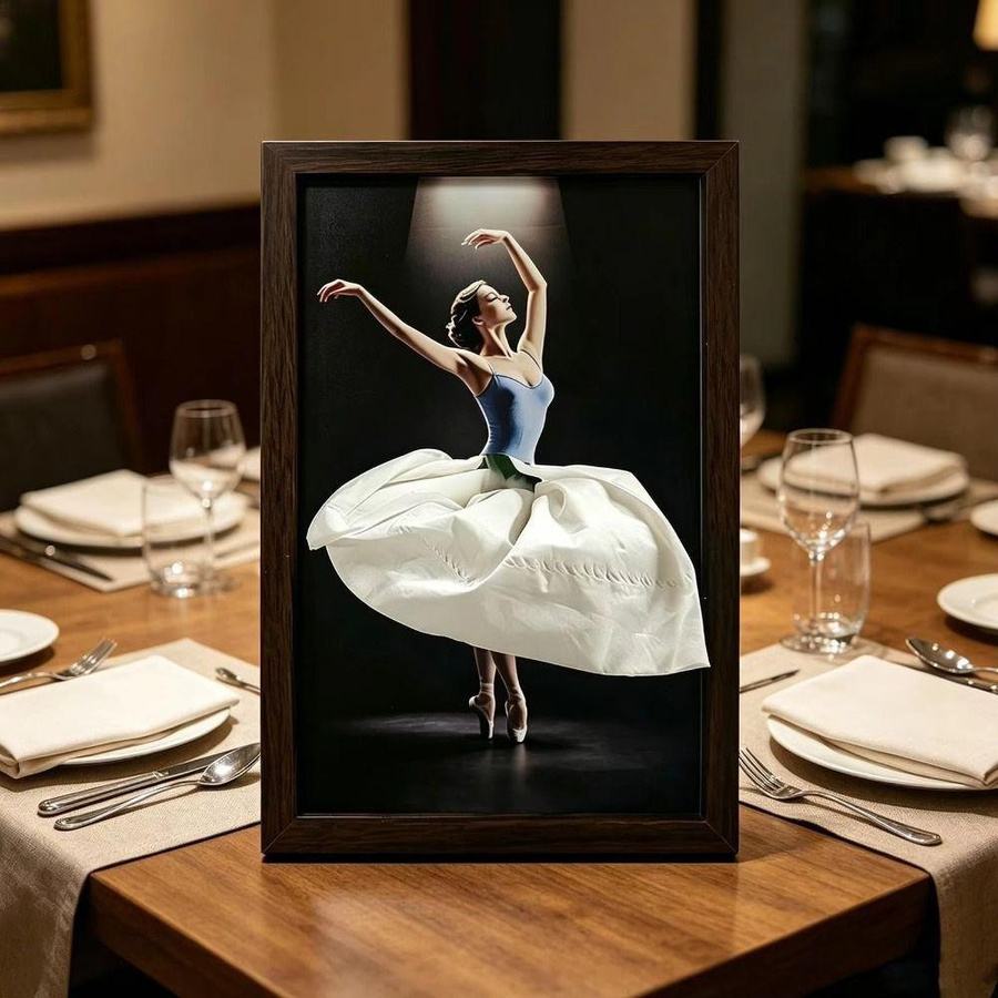 Senmhoo Ballett Taschentuchbox aus Holz in Braun für Schreibtisch und Büro, B/T/H: 19,8 x 12,8 x 9,6 cm - Bild 5
