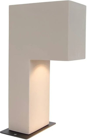 QAZQA Moderne Wegeleuchte Pompei in Grau, Beton-Optik, IP44, Höhe: 35 cm