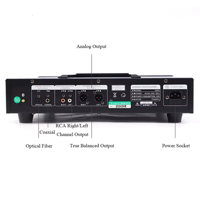 Nobsound HIFI CD-Player mit ESS9038Q2M DAC, Bluetooth und OPA2604 OpAmp in Silber - Bild 2
