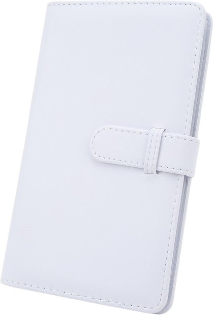 Tooarts Mini Fotoalbum aus weißem PU-Leder mit 108 Taschen für Kinokarten und Visitenkarten - Bild 1