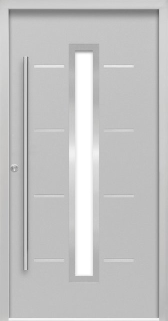 Haustür Thermospace Milano Prime in Grau mit Glaseinsatz, Anschlag Links, B: 110 cm, H: 210 cm - Bild 1