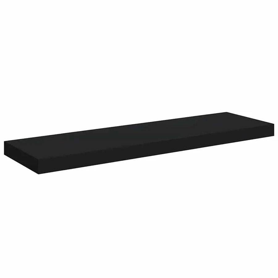 vidaXL Schweberegal Schwarz Modern Wandmontiert B/T/H: 80 x 23,5 x 3,8 cm - Bild 2