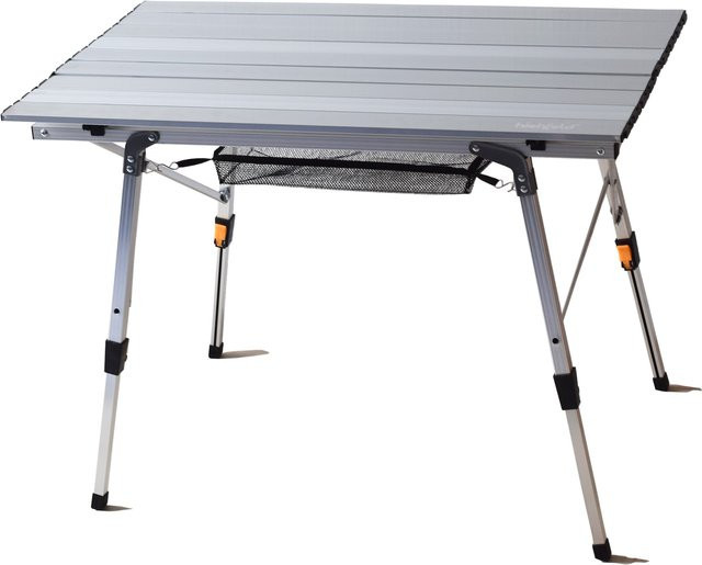 highfeld Aluminium Camping Tisch Silber, stufenlos höhenverstellbarer Outdoortisch, B/T/H: 64 x 64 x 30 cm - Bild 1