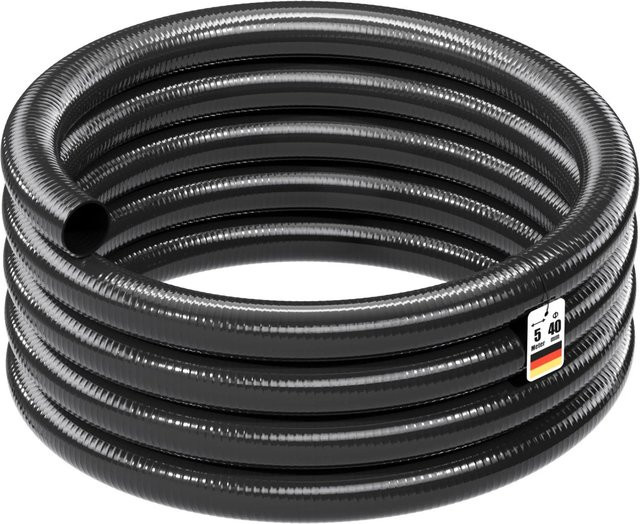 Wiltec Luisiana Flexibler Teichschlauch Schwarz Ø 40 mm, Länge: 5 m - Bild 1