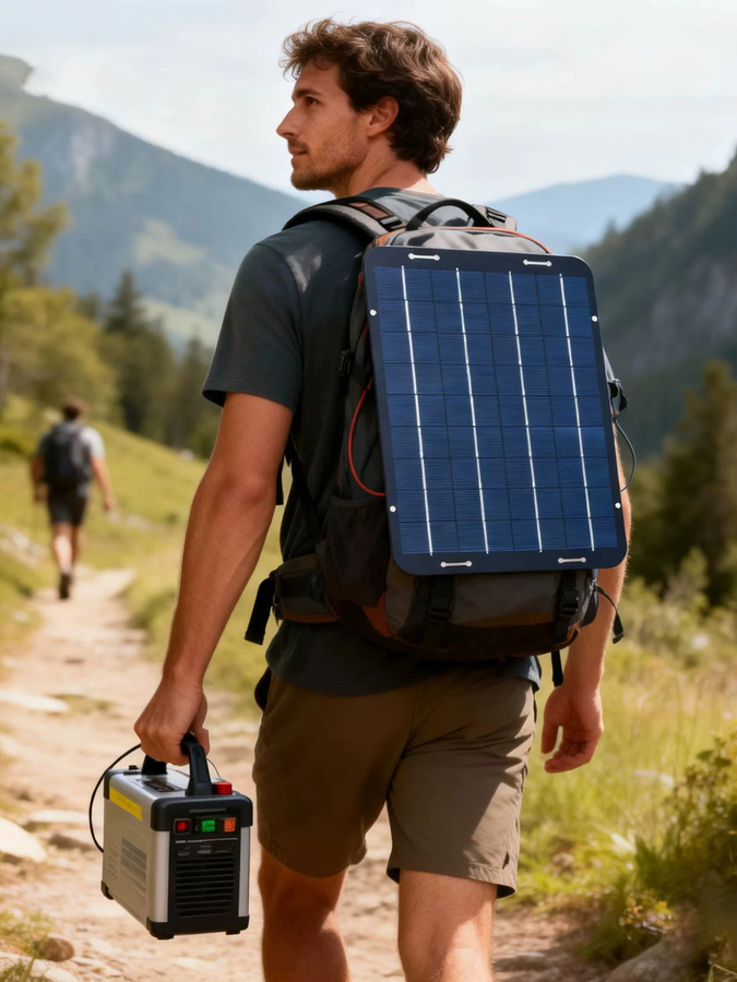 ELEGEEK 60W Tragbares Solarpanel Multikristallin mit 18V und DC-Ausgang für 12V Autobatterien, Boote und Wohnmobile in Blau - Bild 5