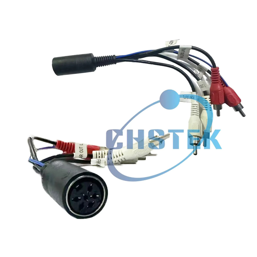 CHSTEK 6-Pin RCA Verstärker Adapter für Volvo S60 S40 XC70 V70 V40 in Schwarz - Bild 1