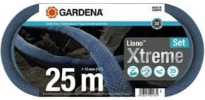 Gardena Liano Xtreme Textilschlauch-Set in Blau, 25 m, 1/2 Zoll mit Wasserstop, Schlauchverbinder, zwei Hahnverbindern und Reduzierstück - Bild 2