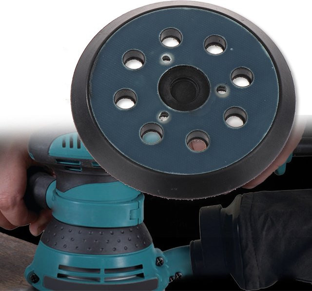 HUXUAN Sander Pad Basis mit 8 Löchern in Schwarz für Exzenterschleifer Ersatzteil für Bo5041 und MT922 - Bild 1