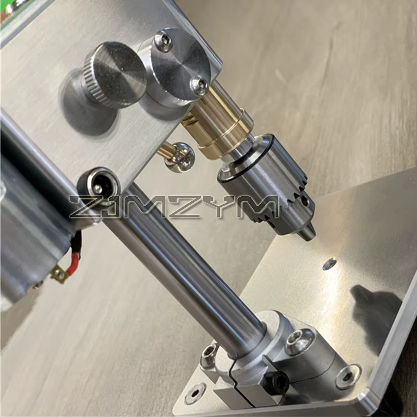 ZJMZYM Micro Tischbohrmaschine in Silber mit geschwindigkeitsverstellbarem 220 V Netzteil für Präzisionsarbeiten von 0,3-4 mm - Bild 4