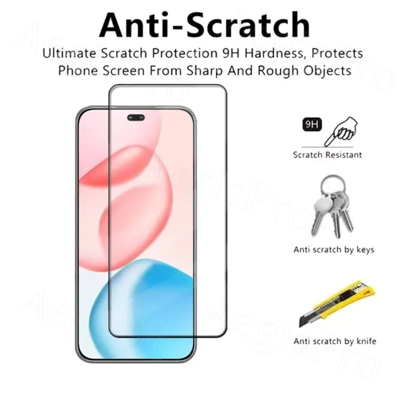 3 Stück ZMZE HD-Displayschutzfolie für Honor 200 Pro, gehärtetes Glas, transparent, kratzfest und wasserbeständig - Bild 2