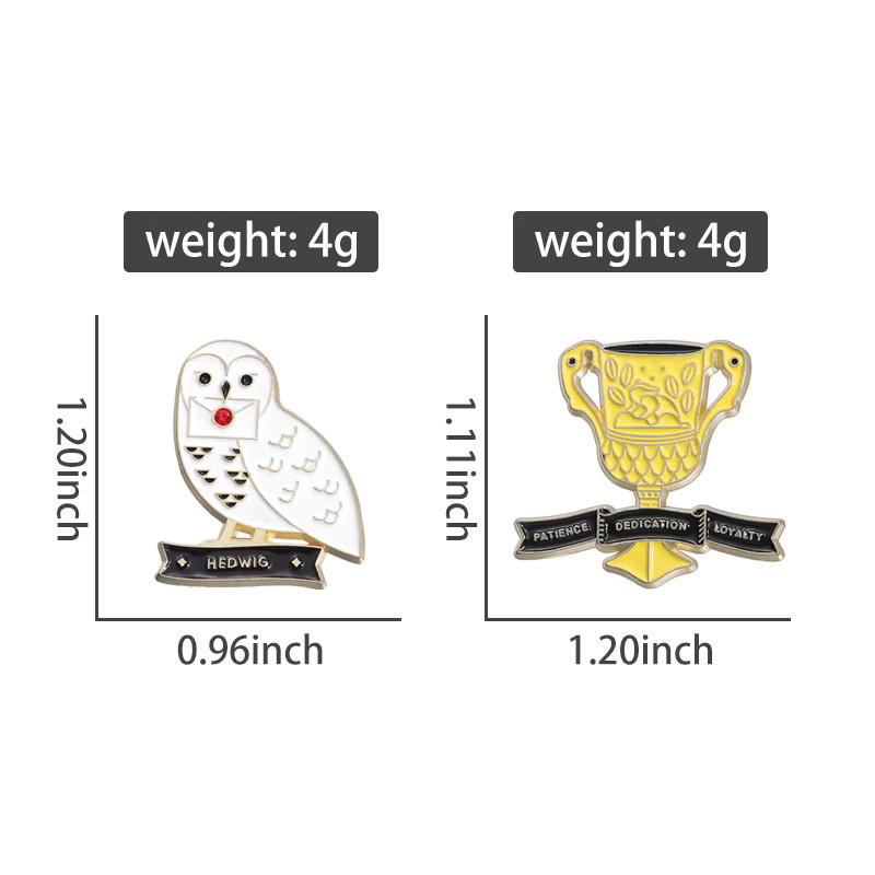 QIHE JEWELRY Brosche Emaille, Anime, DoveTrophy - Bild 1