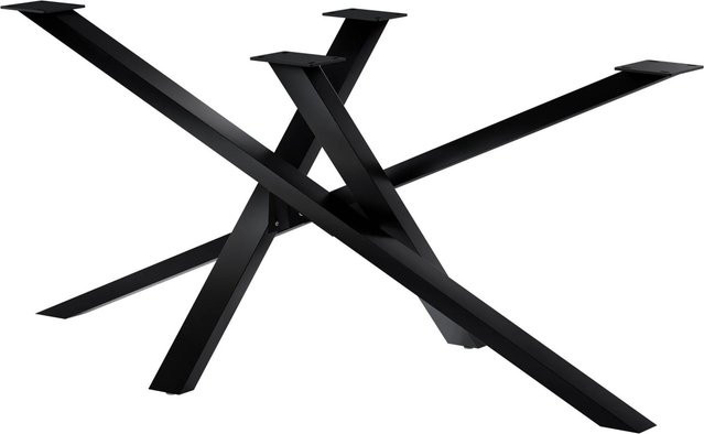 DELUKE Tischgestell BELD aus Stahl in Schwarz mit industrieller Optik, B/T/H: 160 x 72 x 80 cm - Bild 1