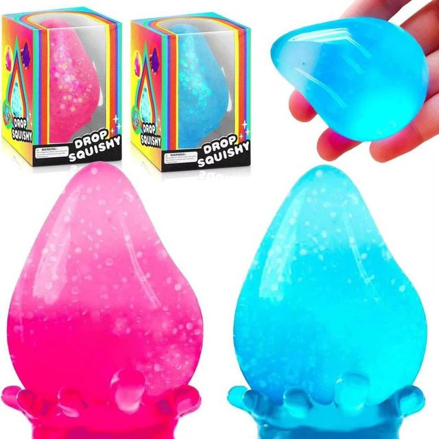 Needoh Sensorik-Spielzeug, glitzernde Wassertropfenform, Squishy - Bild 1
