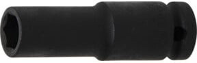 BGS Kraft-Steckschlüssel-Einsatz Sechskant tief 7213, Antrieb 12,5 mm (1/2 Zoll), Schlüsselweite 13 mm, schwarz - Bild 1