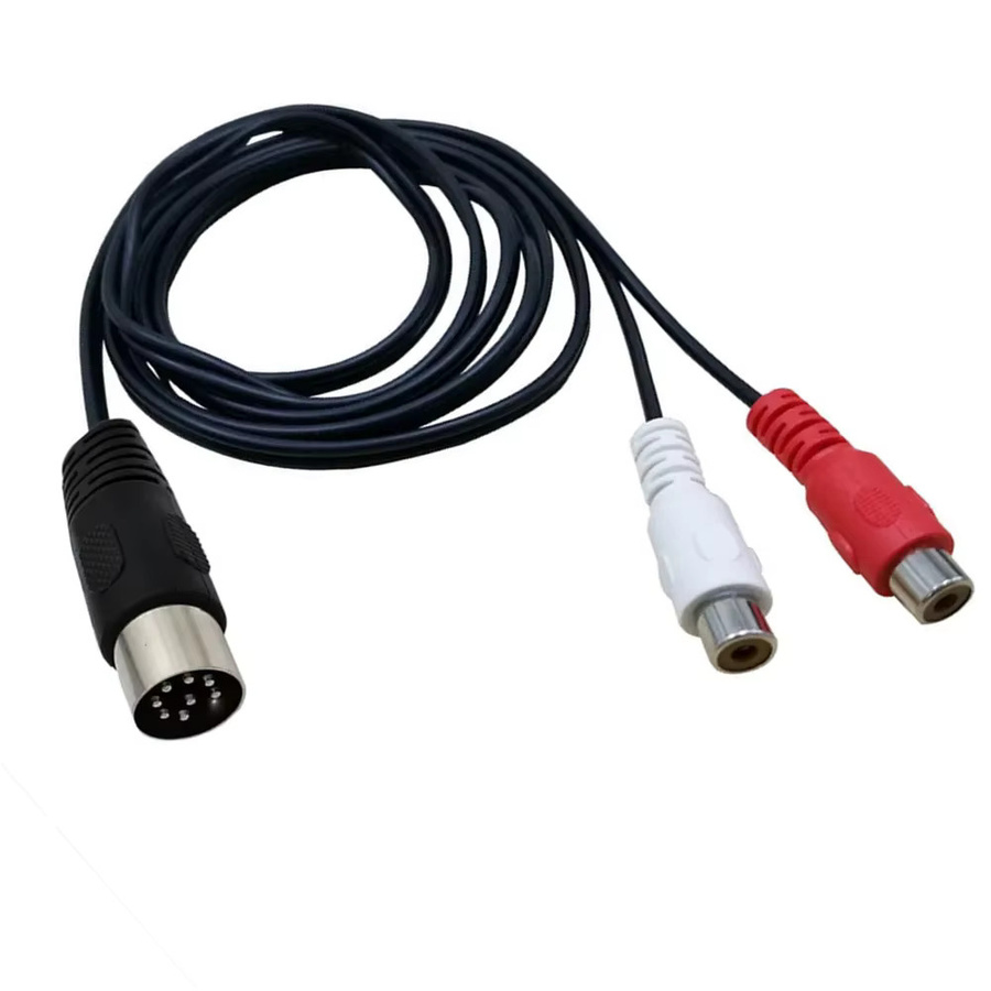 BSN DIN 8 Pin auf 2 RCA Audio Adapter Kabel für Musikinstrumente und Audioausrüstung - Bild 3