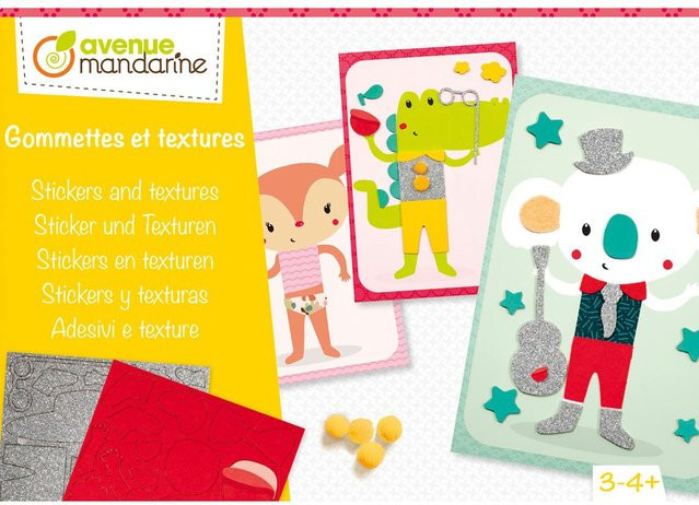 Avenue Mandarine Kreativ-Box Sticker und Texturen Bastelset ab 3 Jahren - Bild 1