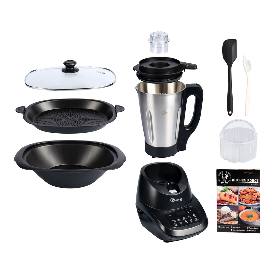 Proficook Küchenmaschine Gusto-Mix mit Kochfunktion in Schwarz aus Edelstahl - Bild 2