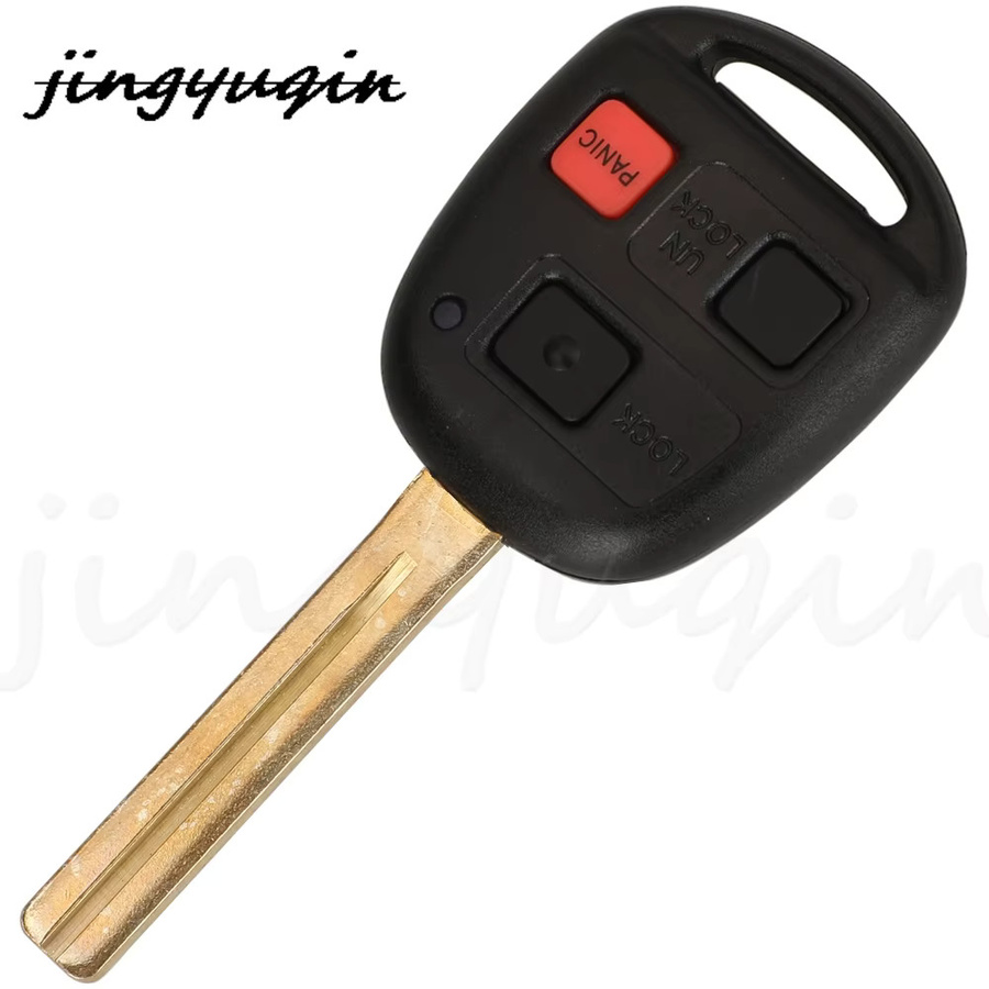 Jingyuqin Smart-Fernbedienung Autoschlüssel 3-Tasten in Schwarz mit 315Mhz 4D68 Chip 89070-60081 HYQ1512V für Lexus GX470 LX470 TOY48 - Bild 2