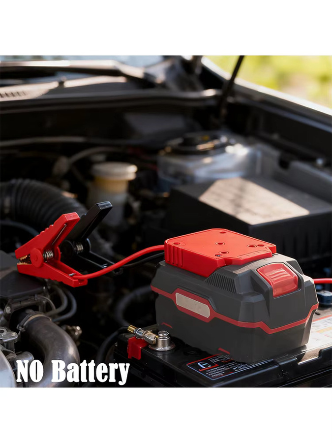 Parkside Auto-Starthilfe Adapter für X20V und Ozito 18V Li-Ionen-Akkus, Notfall-Stromkit in Rot - Bild 4