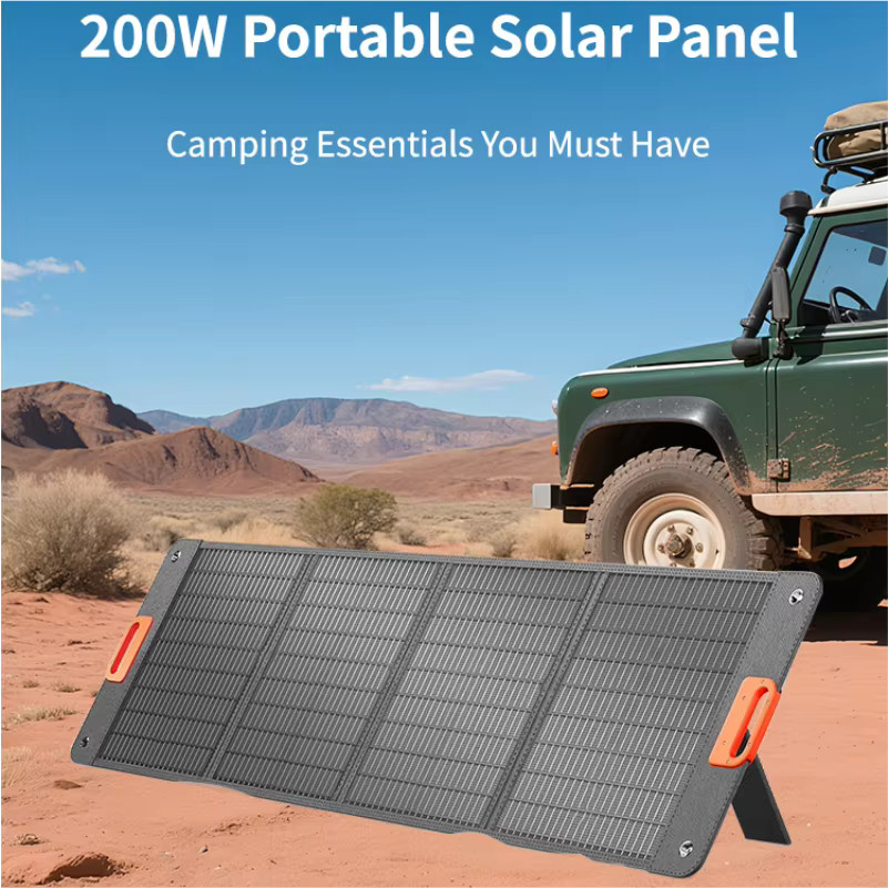 CHUBAN 200 W faltbares tragbares Solarpanel, IP68 wasserdichtes monokristallines Solarladegerät für Camping, Wohnmobil und Powerstation - Bild 3