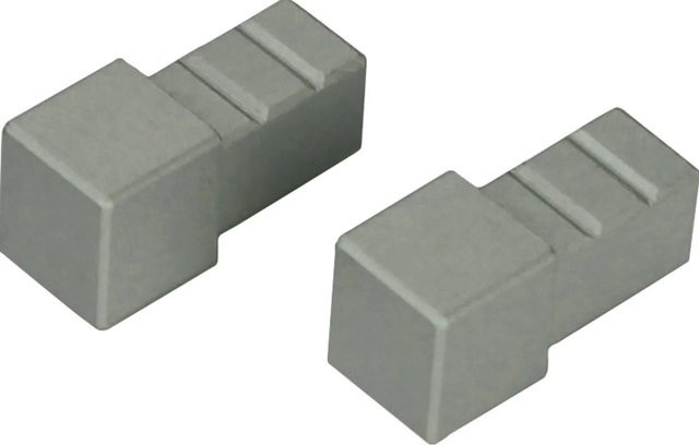 Ecke Quadrat-Abschlussprofil Arcansas aus Aluminium eloxiert Titan gebürstet Grau 10 mm (2 Stück) - Bild 1