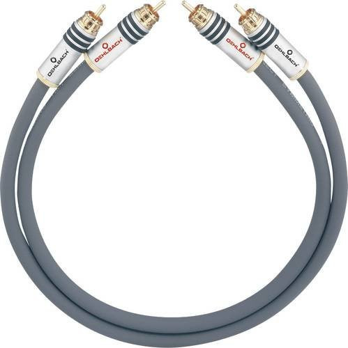 Oehlbach NF 14 MASTER Cinch Audio Anschlusskabel mit vergoldeten Steckkontakten, Farbe Anthrazit, Länge: 2,75 m - Bild 1