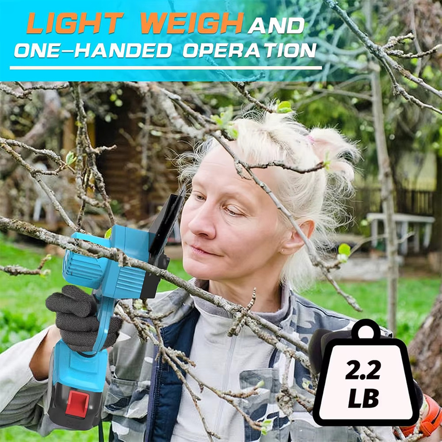 Makita 6-Zoll Akku-Mini-Kettensäge für 18V LXT Akkus, elektrische Astsäge in Blau - Bild 3