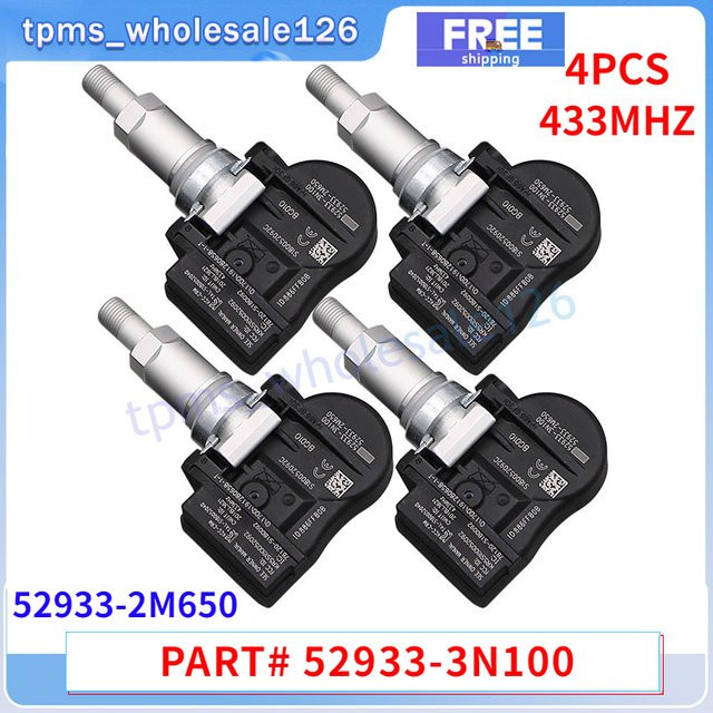 4er-Set GANGLE Reifendrucksensoren TPMS 433MHz für Hyundai Akzent Genesis Solaris und Kia Ceed Sorento II in Schwarz - Bild 1