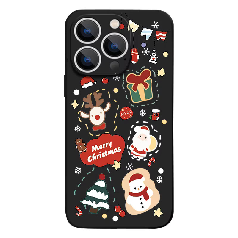 MOESOE Handyhülle mit Weihnachtsmuster für iPhone 12 bis 17 Pro Max und Air, magnetisch für MagSafe Wireless Charging, weiche TPU-Abdeckung, Multicolor - Bild 4