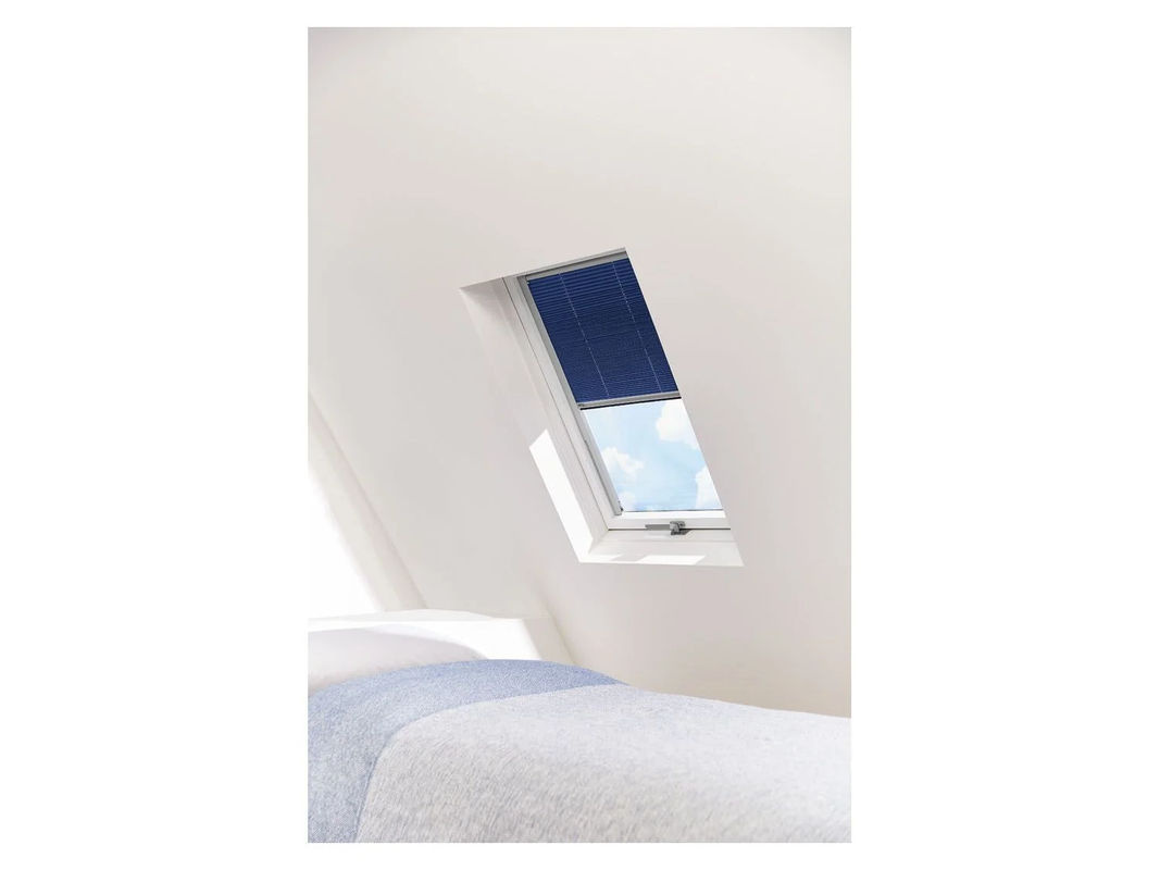 LIVARNO HOME Thermo Plissee Teleskop für Velux-Dachfenster, Blau, B: 49,3 cm, Höhe: 94-116 cm - Bild 4