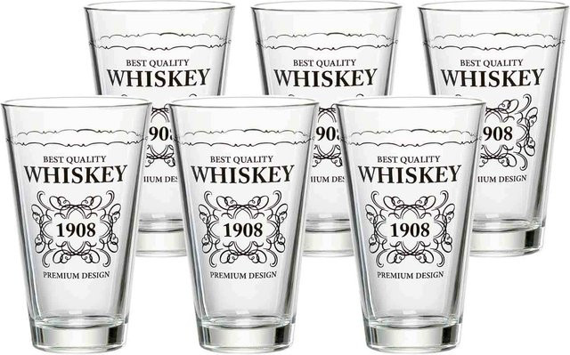 Ritzenhoff & Breker Whisky Becher SPIRITS Tumbler aus Glas, transparent, 6er Set, 330 ml - Bild 1
