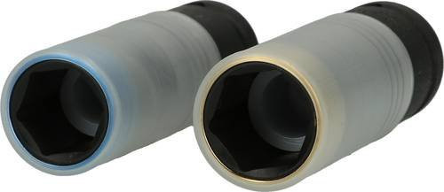 KS Tools Slimpower Alu Felgen Kraft Stecknuss Satz 2-teilig 1/2 Zoll in Silber aus Chrom-Molybdän-Stahl 515.0989 - Bild 1