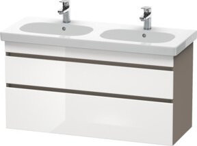 Duravit Waschtischunterschrank DuraStyle in Weiß Hochglanz, wandhängend, B: 115 cm, T: 45,3 cm, H: 61 cm - Bild 1