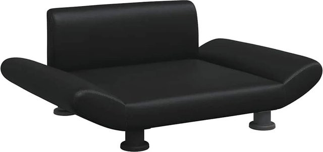 vidaXL Hundebett Sofa in Schwarz aus Kunstleder mit Kiefernholz, B/T/H: 70 x 45 x 28 cm - Bild 1