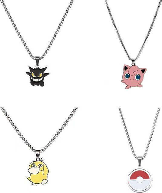 Potdemiel Halskette, Pokémon Anhänger, Edelstahl, Silber, Kinder - Bild 1