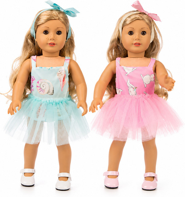 dearbei Puppenkleidung, Rosa und Blau, Zubehör, Plüsch / Textil - Bild 1