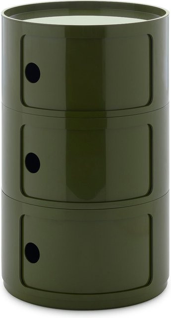 Kartell New Componibili Big 3 Elemente Regal aus Kunststoff in Grün glänzend - Bild 1