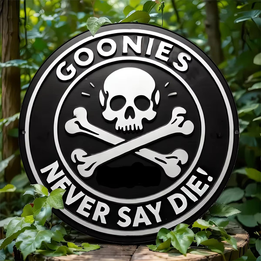 Potdemiel Goonies Never Say Die Aluminiumschild Vintage Wandkunst B/H: 20 x 20 cm - Bild 5