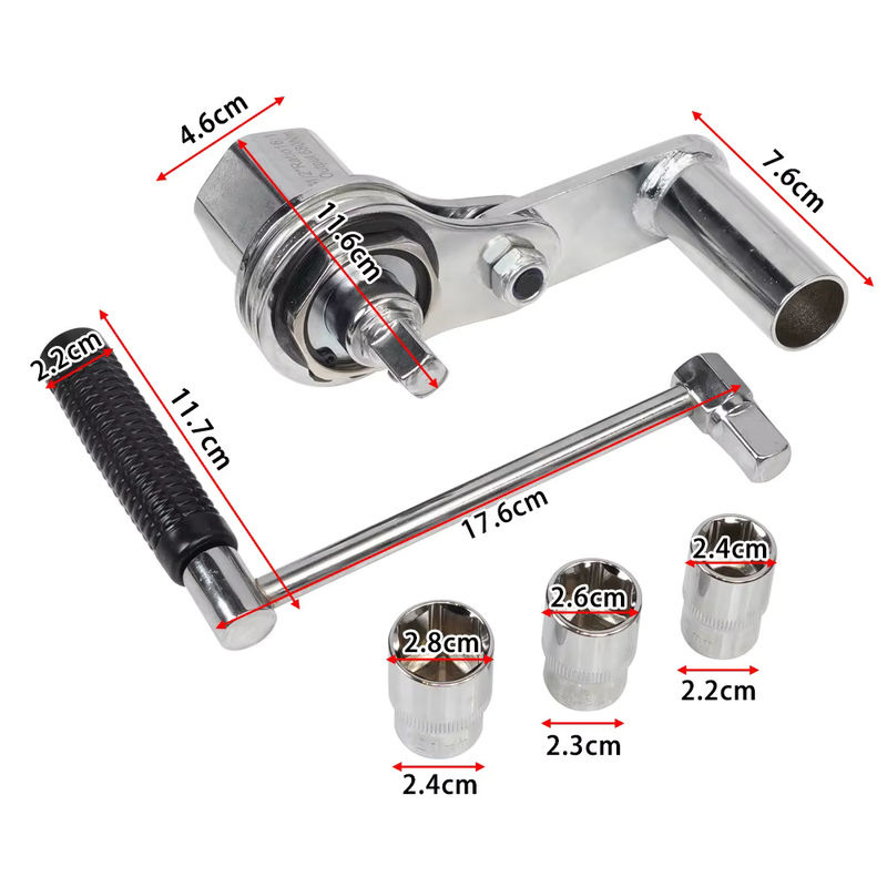Torsionsdrehmomentvervielfacher Schraubenschlüssel Set mit Tragetasche, 1/2 Zoll, Farben: Silber, für Radmutter-Entfernung und Autoreifen-Demontage - Bild 2