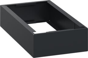 C + P Möbelsysteme Unterbau Stahl Sockel in Schwarzgrau RAL 7021 B/T/H: 50 x 25 x 10 cm - Bild 1