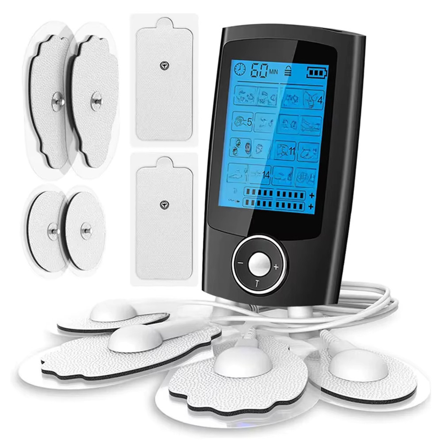 MARFLY Elektrischer EMS TENS Körper-Elektromyostimulator, 2-Kanal, 16 Massagemodi, Schwarz, Unisex - Bild 1