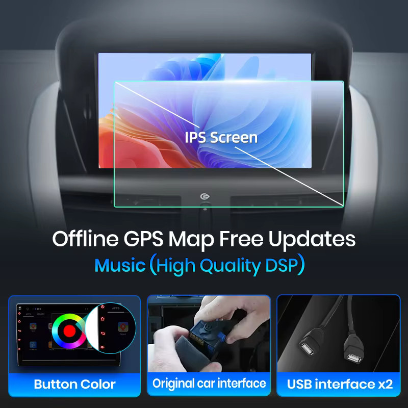Junsun 7 Zoll Kabelloses CarPlay und Android Auto Autoradio für Peugeot 207 207CC, Multimedia Stereo-Videoplayer mit IPS Touchscreen in Schwarz - Bild 4