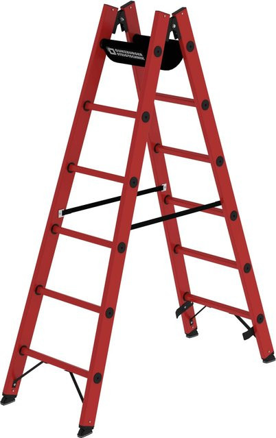 PROREGAL Sprossen-Stehleiter aus GFK mit 2 x 6 Sprossen - Bild 1