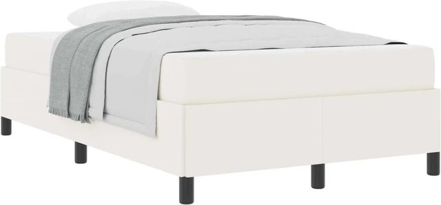 vidaXL Bettrahmen mit Matratze in Creme, Stoff, B/T/H: 120 x 200 x 203 cm - Bild 1